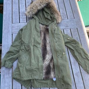 Kids gap detachable fur coat